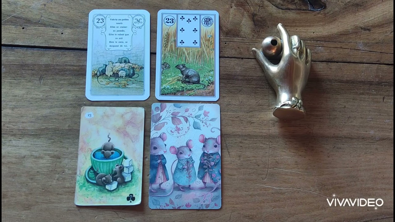 PETIT LENORMAND, SIGNIFICATION SYMBOLIQUE, 🐀SOURIS 23🐀#oracle #lenormand #formation #cartomancie