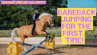 BAREBACK JUMPING MY PONY!! First time ever! AD