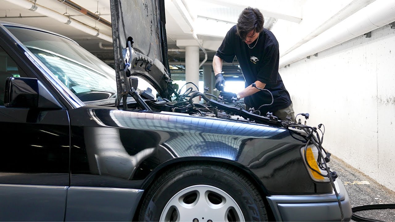 Отлично! Регулировка | Установка койловеров W124 и замена жгута проводов