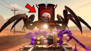Will Lily Lovebraids Escape from Choo Choo Charles? | Poppy Playtime In Garry's Mod