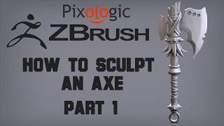 ZBrush How to Sculpt a stylized axe part 1