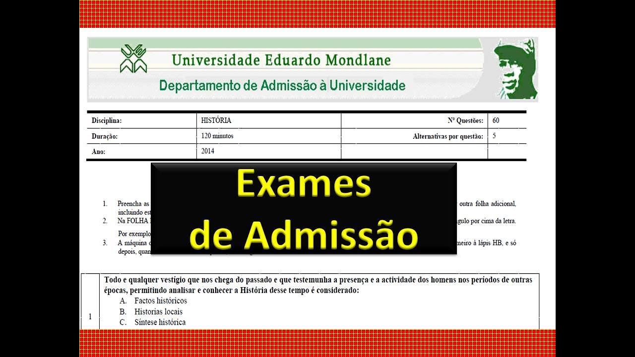 UEM 2008:PREPARAÇÃO DE EXAME DE ADMISSÃO  HISTORIA PARA 2021/ UP, , ACIPOL, ISRI, ISCISA #Parte 1