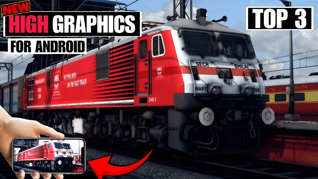 TOP 3 HIGH GRAPHICS New Indian Train Simulator Games For Android |  Train side 