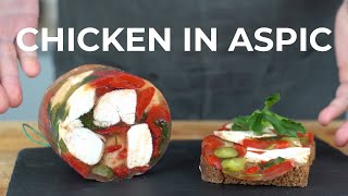 Chicken in aspic - easy, fast & super tasty