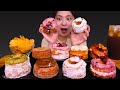 🍩Cronut🥰어느 도넛을 먹을까요~ 알아맞춰 보세요! 비비드 크로넛 먹방😍 [Chocolate, Cheese, Matcha, Milk cream cronut] Mukbang