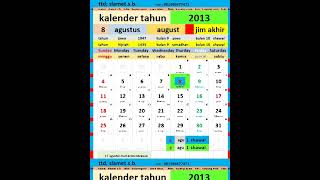 Kalender Tahun 2013 kalender blog shorts edukasi gerhana calendar earth eclipse geography