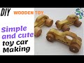 Simple and cute wooden toy car making ; 미니 원목 장난감 자동차 ; wooden toy story