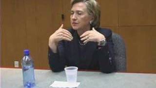 Senator Hillary Clinton meets Gazette editorial board