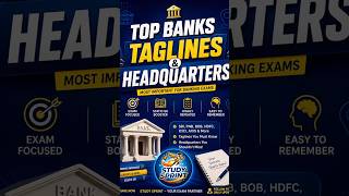 🏦 Bank Taglines & Headquarters Part 3 | Important Banking Awareness Questions 2026 🔥📚