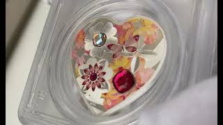 ハート型コイン クック諸島 2026年 ブリリアント・ラブ ブロッサム 花