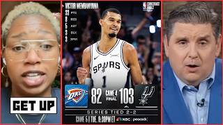 GET UP | Victor Wembanyama is playing in destroy mode! - Windy on Spurs even series vs Thunder 2-2