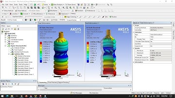 Analysis of water bottle in Ansys 19 || Ansys Workbench Static Structural Analysis  || @CADCAECFD