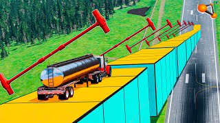 Cars vs Giant Hammers - BeamNG drive