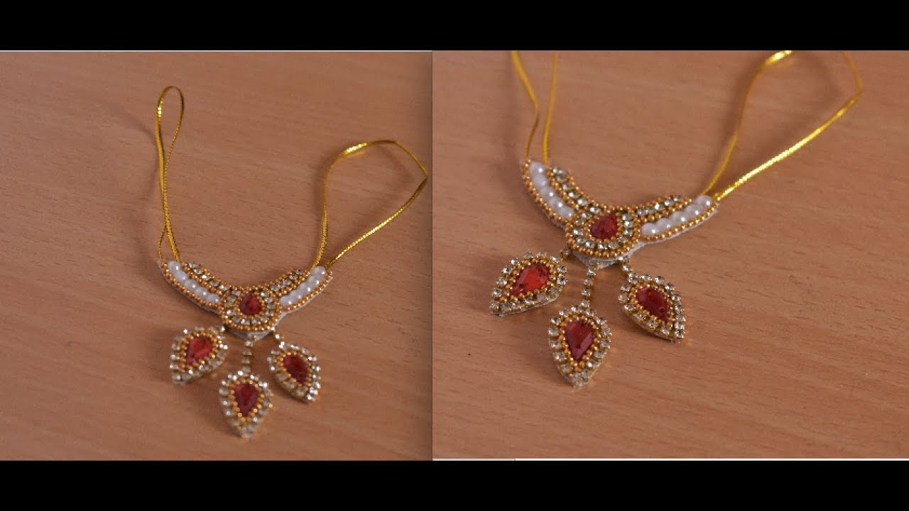 DIY | beautiful necklace for Krisha/Laddu gopal.. Radhe Radhe