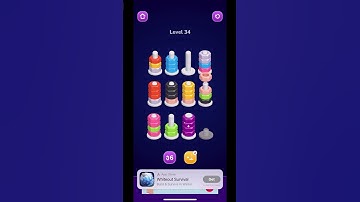 🟠🟢🔵Nut Sort:Color Sorting - Level 34 #games #gaming #puzzle #nutsort #nutsortsolution #colorsortgame