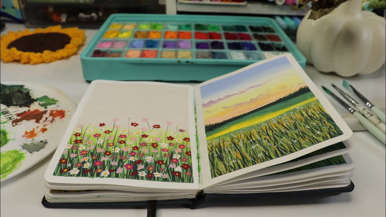 Easy For Beginners / HIMI Gouache painting / paint with me / Step by ...