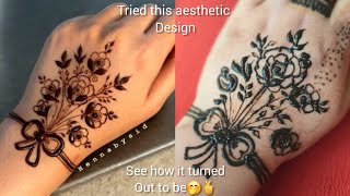 Latest Modern Aesthetic Mehendhi Designs Back Hand Simple Mehendhi Easy Mehendhi....