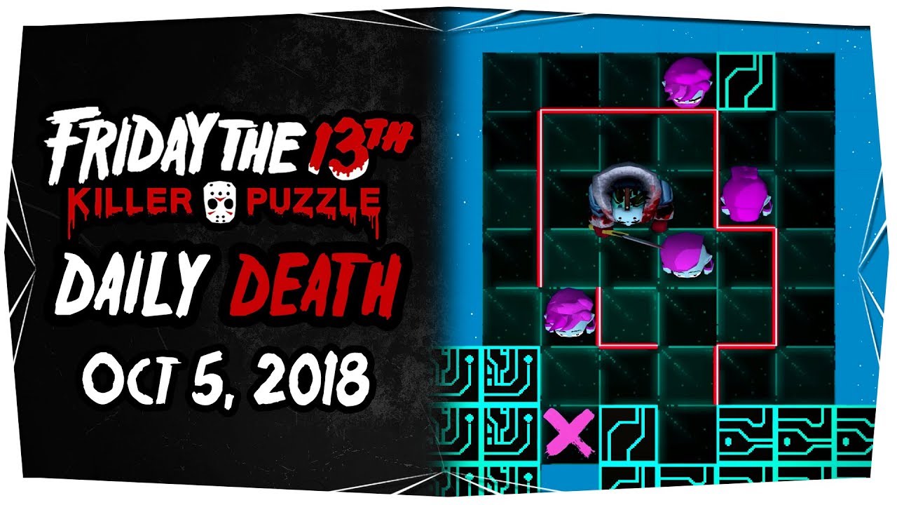 Friday the 13th: Killer Puzzle Daily Death Solution - October 5, 2018