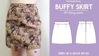 || The Buffy Skirt || How to Make a 90s Mini Skirt | Downloadable PDF Sewing Pattern by Tooth & Eye 1,306 views 2 years ago 14 minutes, 51 seconds