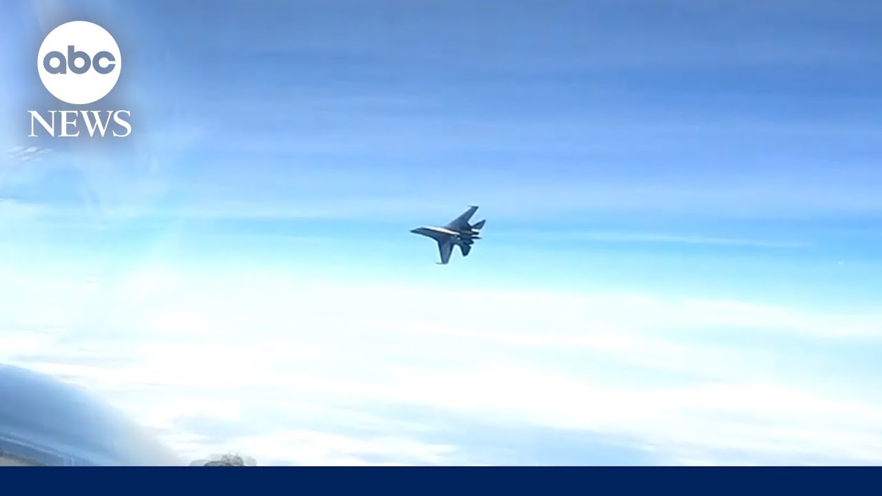 Chinese fighter jet flies 400 feet in front of US plane in ‘aggressive’ maneuver l GMA