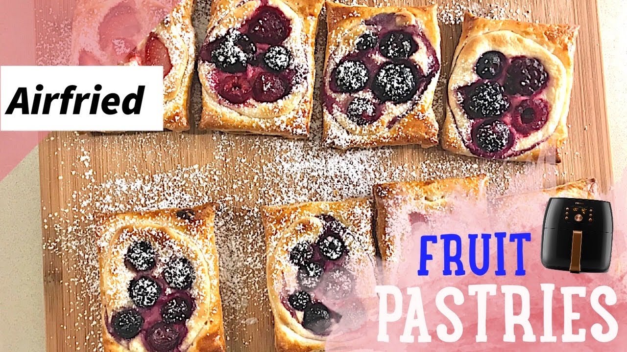 Air Fry Berry fruits Puff Pastry + Cream Cheese Maple Syrup Philips