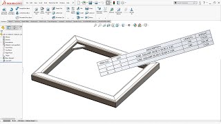 SolidWorks Tutorial | Add Length and Weight of Weldment in SolidWorks Drawing