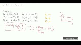 How to find price elasticity of Demand