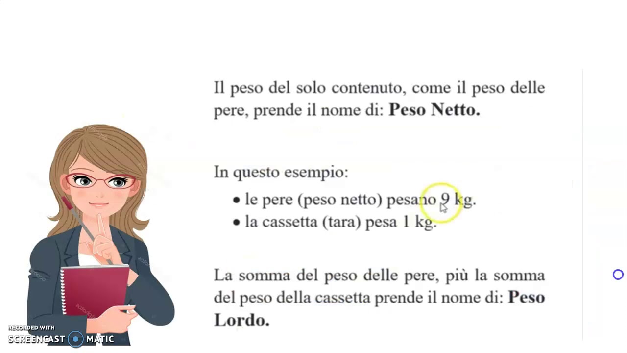 Peso lordo, peso netto e tara - YouTube