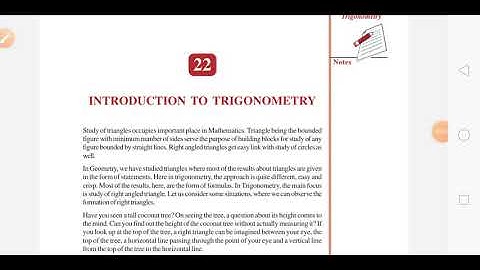 Nios 10. Maths. Chapter 22. Introduction to trigonometry. Part 1