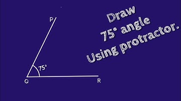 How to draw 75 degree angle using protractor.construct 75 degree using protractor.shsirclasses.