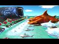 The Bloop of Evolution VS Megalodon of Evolution - Animal Revolt Battle Simulator