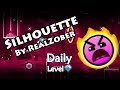 Geometry dash  silhouette by realzober  daily level 306 all coins