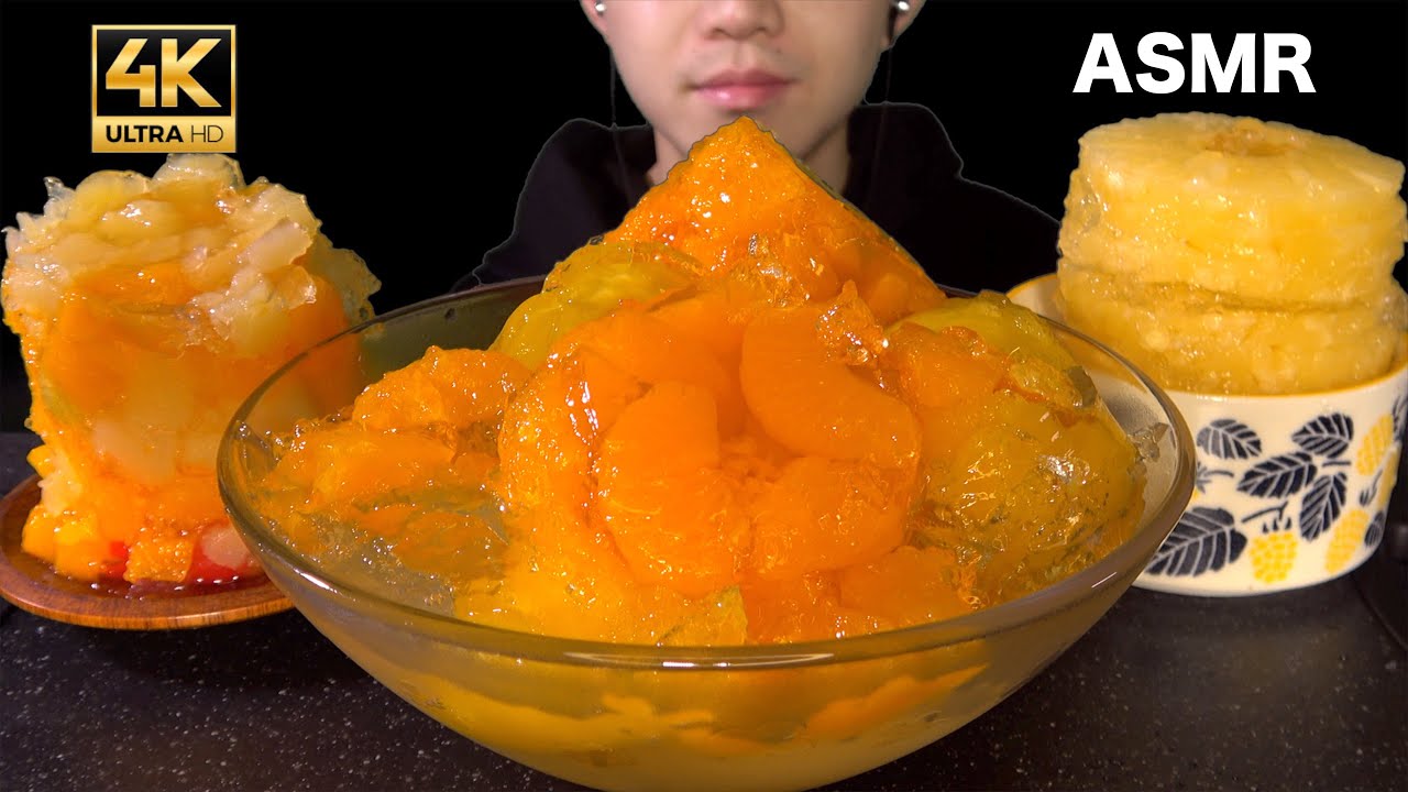 【ASMR】Fruit Punch Jelly 프루츠 젤리 フルーツポンチゼリーを食べる音🍸【咀嚼音/씹는 소리/EatingSound