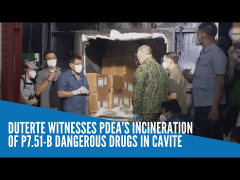 Duterte witnesses PDEA’s incineration of P7.51-B dangerous drugs in Cavite