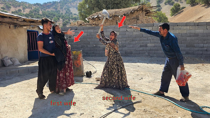 When the first wife returns home pregnant, the husband is happy and the second wife is angry.