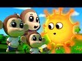 Пять маленьких обезьян | Прыгающая рифма для детей | 3d детские рифмы | Five Little Monkeys