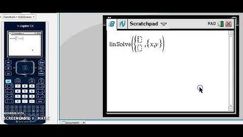 LinSolve function for Systems Using the TI-Nspire