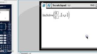 LinSolve function for Systems Using the TI-Nspire