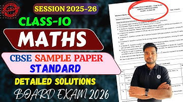 CBSE Official Maths Sample Paper Solutions Class 10 Maths CBSE Sample Paper Solutions