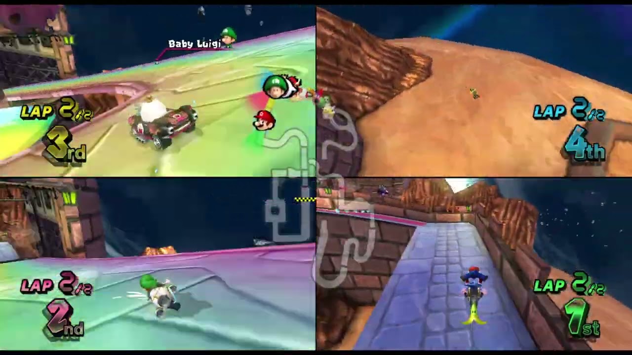 Mario Kart Wii Custom Tracks ✦ 4 Players #608