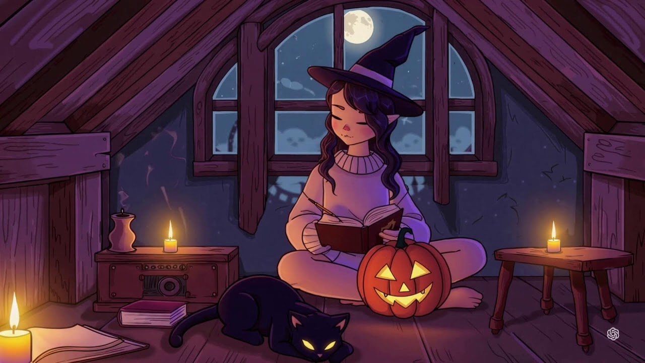 🌙 Cozy 24/7 Halloween Lo-Fi — Soft & Spooky Relax Beats 🎃👻