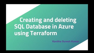 Creating and deleting SQL Database in Azure using Terraform