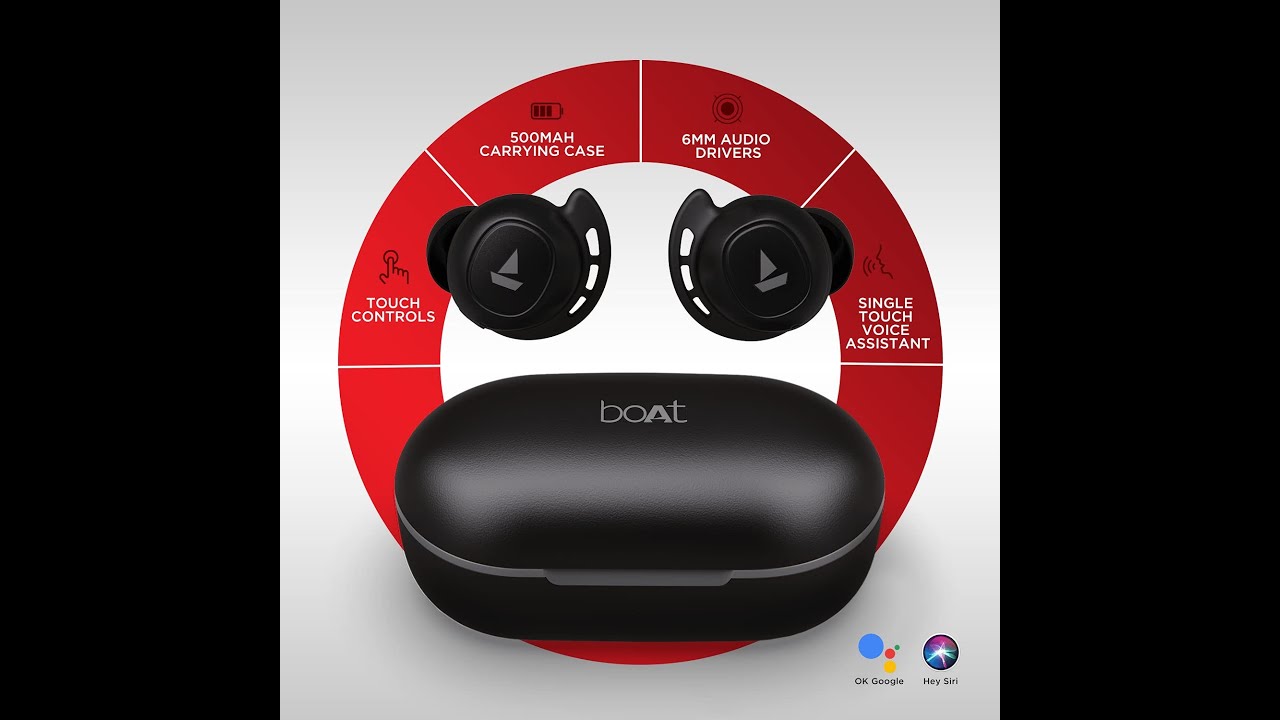 boAt Airdopes Wireless Water Resistance, Super Touch Controls, Secure Sports Fit  