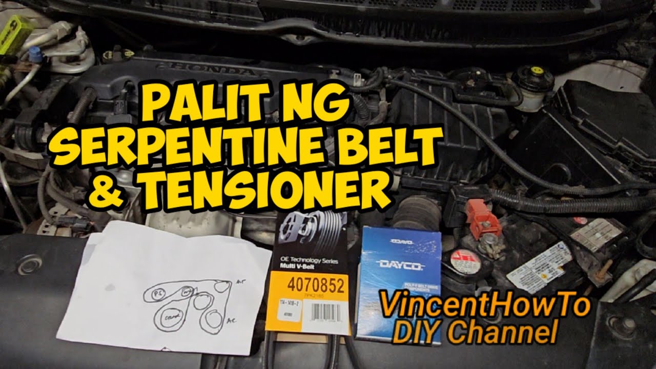 300k+ Mileage Civic Palit Serpentine Belt & Tensioner DIY Hindi Ako