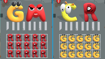 Max Level in Merge Alphabet ABC Letter Run Vs Merge Alphabet Monster Fusion (Merge Master) Gameplay