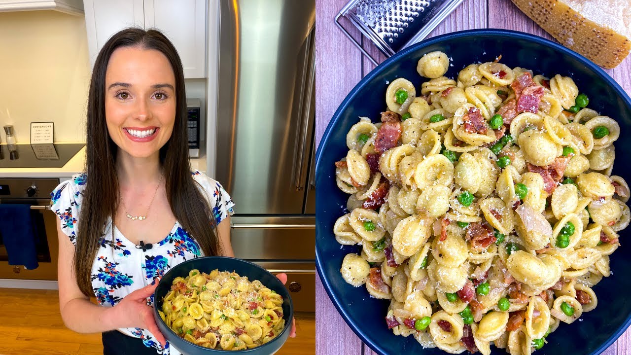 Ditalini Pasta with Bacon and Peas - The Recipe Rebel