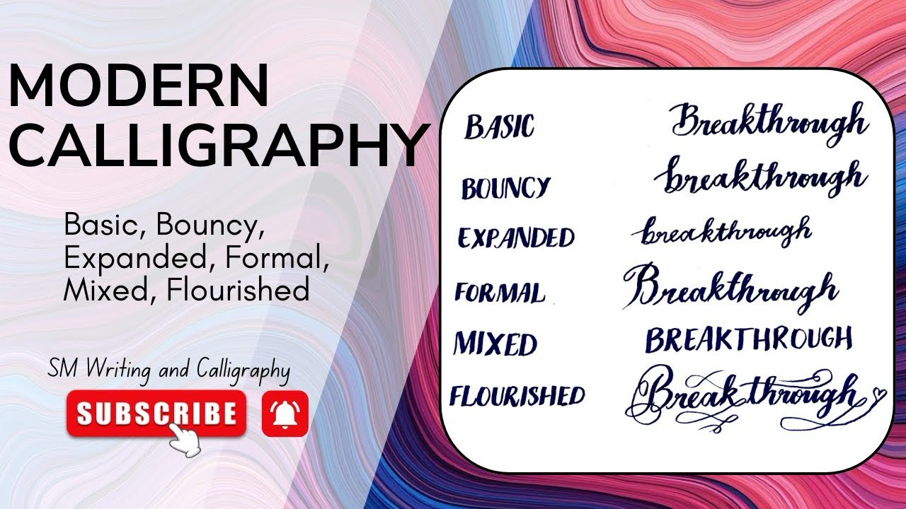 Modern Calligraphy for beginners |Calligraphy Writing |Different ...