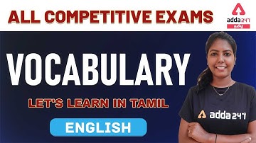 All Competitive Exams | English | Vocabulary | Let