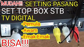 Panduan Lengkap Dan Mudah Cara SETTING PASANG Set Top Box STB Tv Digital Venus   TV Sharp