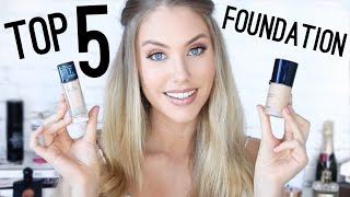 My TOP 5 FOUNDATIONS // Normal to Acne Prone Skin